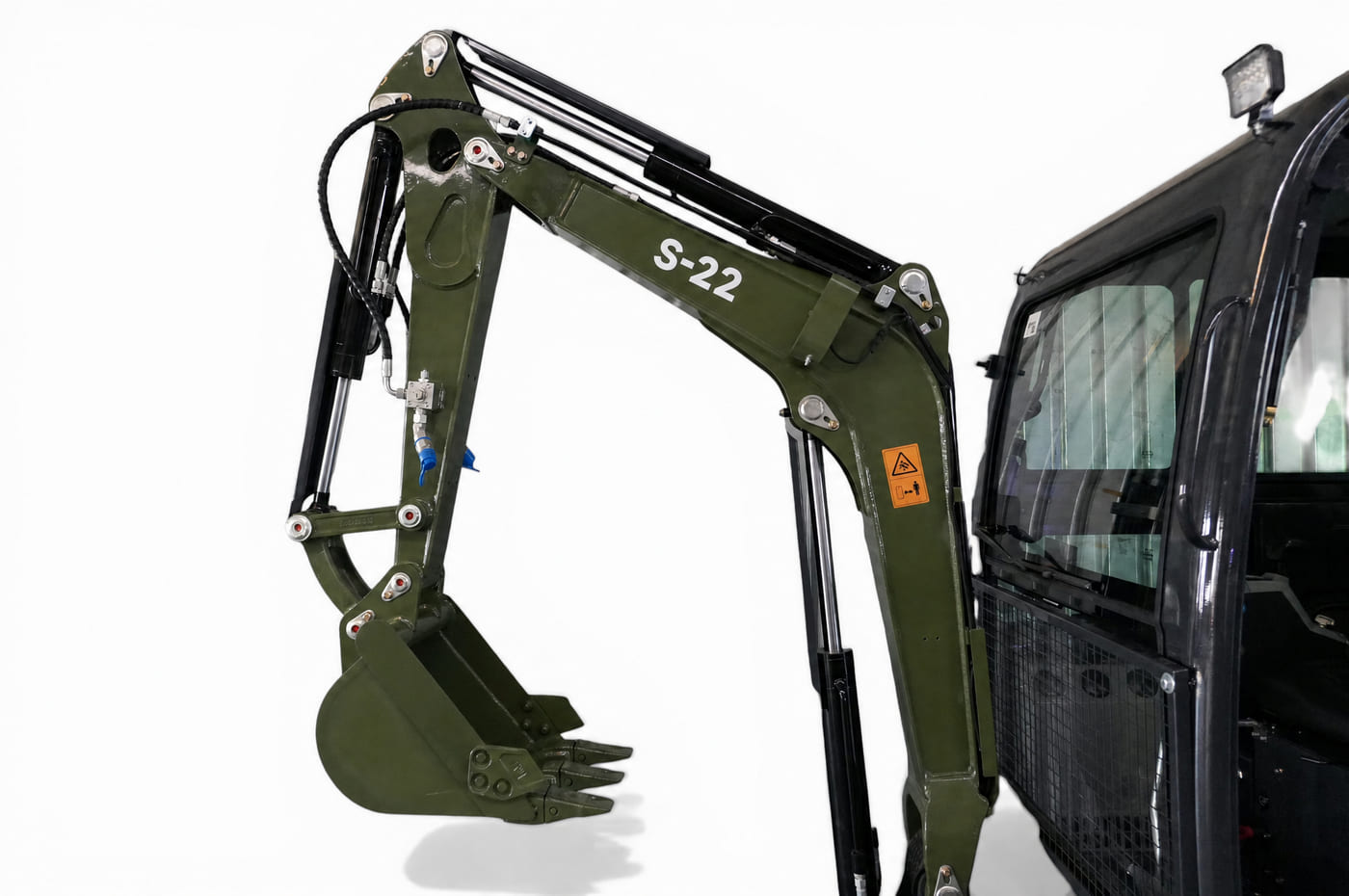 Ausleger und Löffelstiel des Stahlhoff S-22 mit Modellbezeichnung